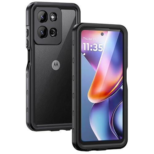 Lanhiem for Moto G 5G 2025 Case, IP68 Waterproof Dustproof Shockproof Case with Built-in Screen Protector, Full Body Underwater Protective Cover for Moto G 5G Only, Black - Image 1