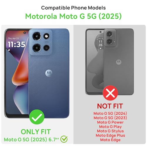 Lanhiem for Moto G 5G 2025 Case, IP68 Waterproof Dustproof Shockproof Case with Built-in Screen Protector, Full Body Underwater Protective Cover for Moto G 5G Only, Black - Image 2