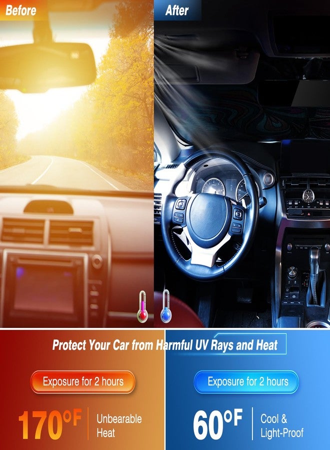 Pleneal Windshield Sun Shade - Car Sun Shade Windshield, Reflector Sunshade Offers Ultimate Protection for Car Interior (55x31.5 inches) - Image 3