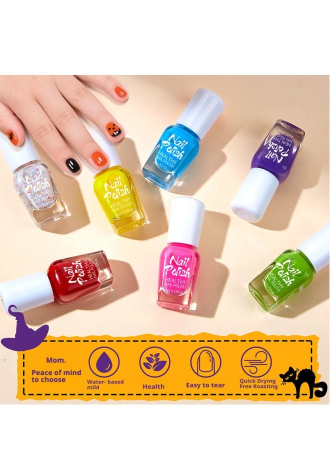 Beauenty Kids Nail Polish, 12 Colors Non-Toxic Water Based Peel-Off Nail Polish Set with 3 Stickers, Non Toxic & Safe Nail Polish Set for Girls Ages 5+ for Parties, Birthday and Makeovers (12Colors) - Image 2