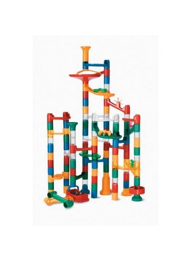 مايندوير مجموعة MindWare Marble Run: مجموعة من 123 قطعة (103 قطعة متينة و20 كرة زجاجية) مجموعة بناء STEM للأطفال  - Image 5