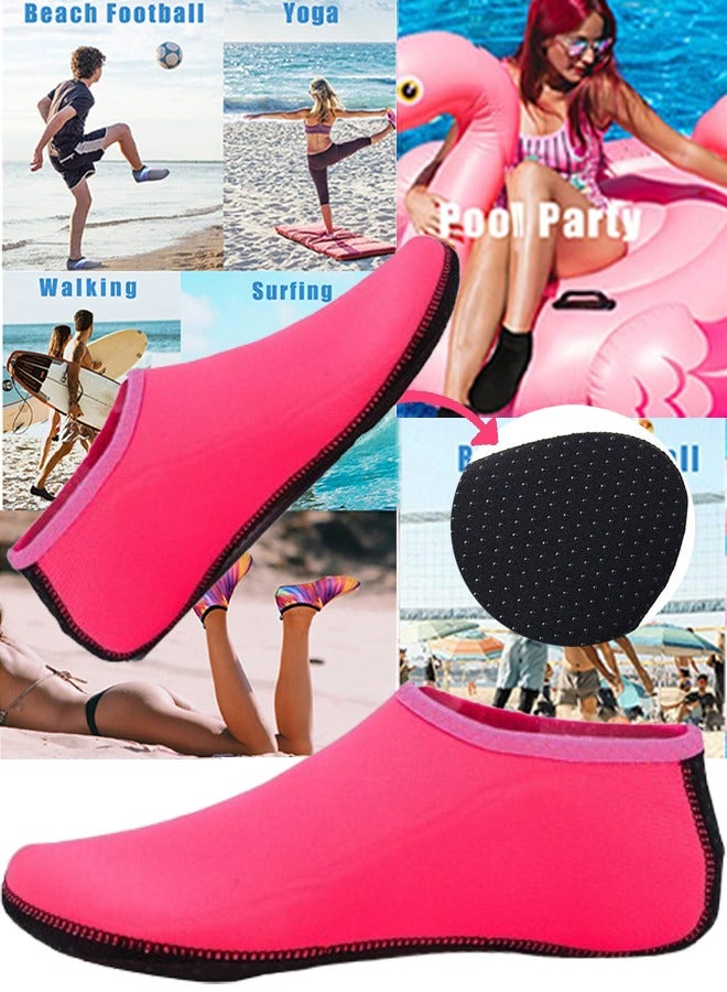 VUCATIN Water Shoes for Men Women Quick-Dry Aqua Socks Slip-on Beach Shoes Swimming Shoes Barefoot Yoga Socks for Sport Beach Swim Surf Yoga Exercise (A)  - Image 1