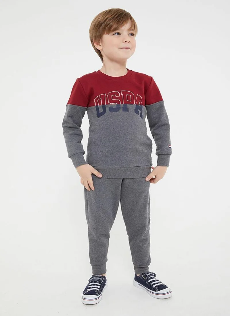 U.S. Polo Assn. U.S. Polo Assn. Boys Burgundy Tracksuit Set