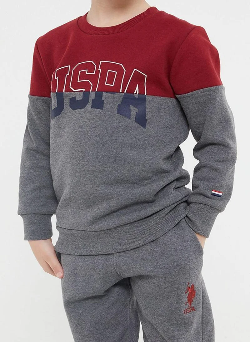 U.S. Polo Assn. U.S. Polo Assn. Boys Burgundy Tracksuit Set