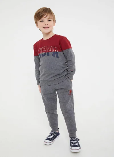 U.S. Polo Assn. U.S. Polo Assn. Boys Burgundy Tracksuit Set