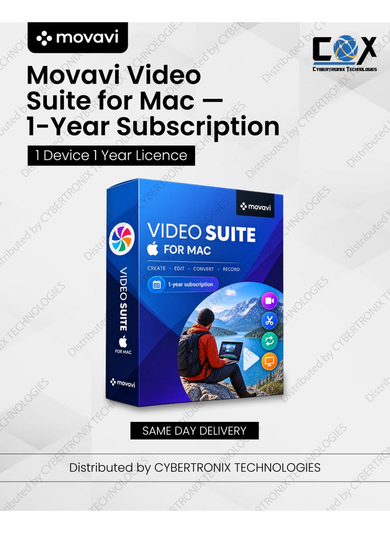 Movavi Video Suite for Mac | 1 Device for 1 Year | Digital License | Same Day Delivery