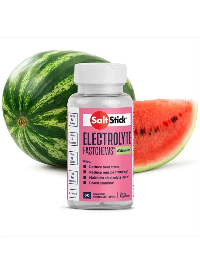 SaltStick FastChews Watermelon Electrolyte Chewable Tablets 60'S