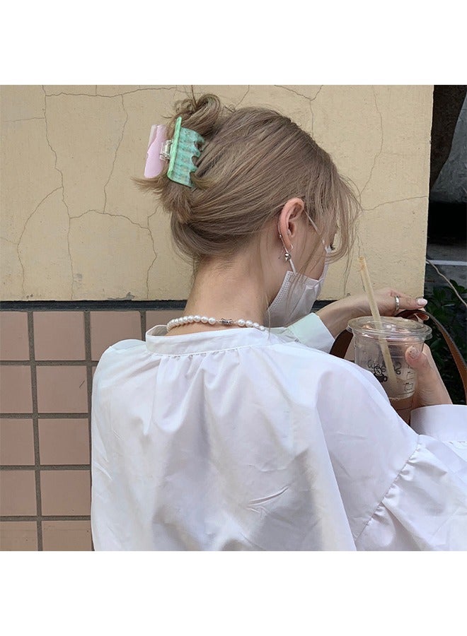 Beyond 2 Pcs Plaid Hair Claw Clips, Strong Hold Nonslip Large Jaw Clip, Hair Barrettes for Women and Girls (Colorful) - Image 4