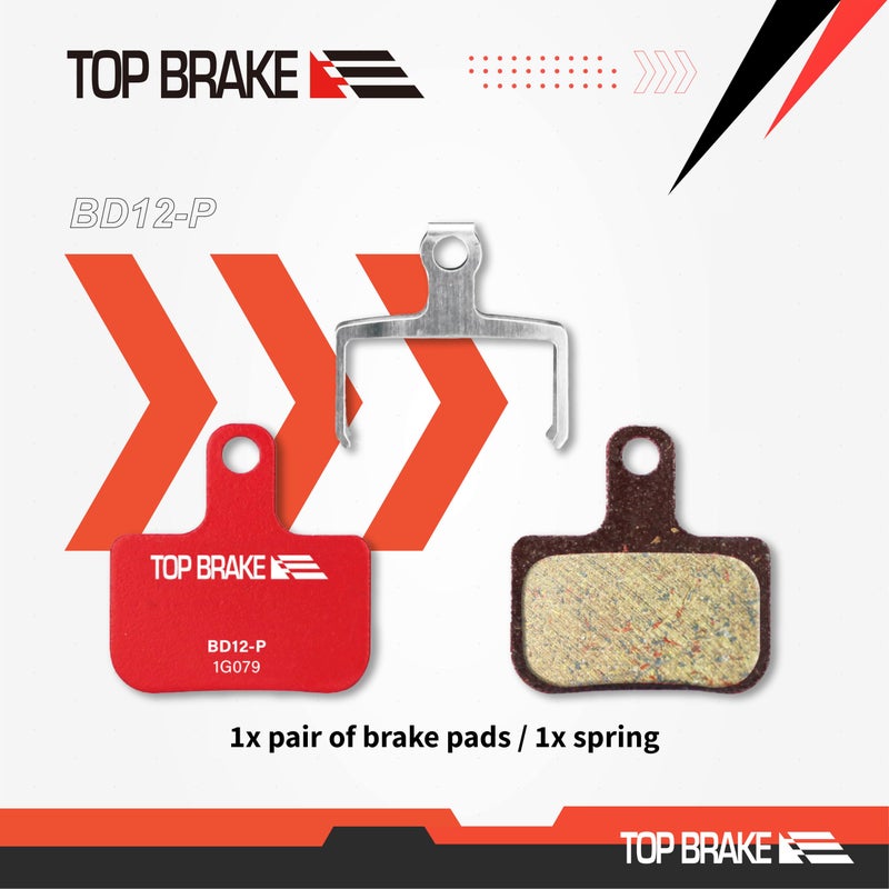 Top Brake وسادات فرامل قرصية عالية الجودة للدراجات الهوائية، متوافقة مع فرامل SRAM Level Ultimate/Force، وXS وMTB باللون الأحمر | مناسبة للدراجات الهوائية، والطرق الوعرة، والجبلية | مصنوعة من مركب سيراميكي، مع خيار كاتم للصوت، إصدار عالي الأداء، باللون الأحمر - Image 3