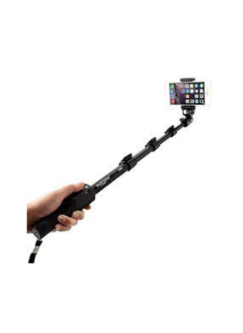 Generic - Trypod 1288 Bluetooth Self Picture Monopod, Bluetooth Remote Shutter 3in1 Self-portrait Monopod Selfie stick - Black - Image 1