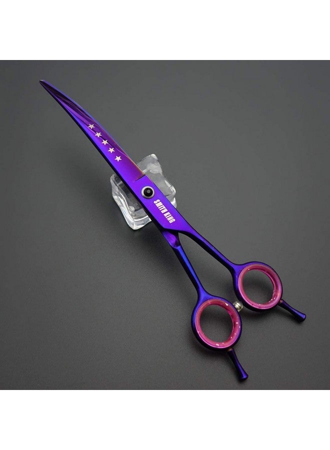 Smithking 7.0 Inches Professional Dog Grooming Scissors Set Straight & Thinning & Curved & Chunkers & Comb 5Pcs In 1 Set For LeftHanded & Right Handed - Image 4