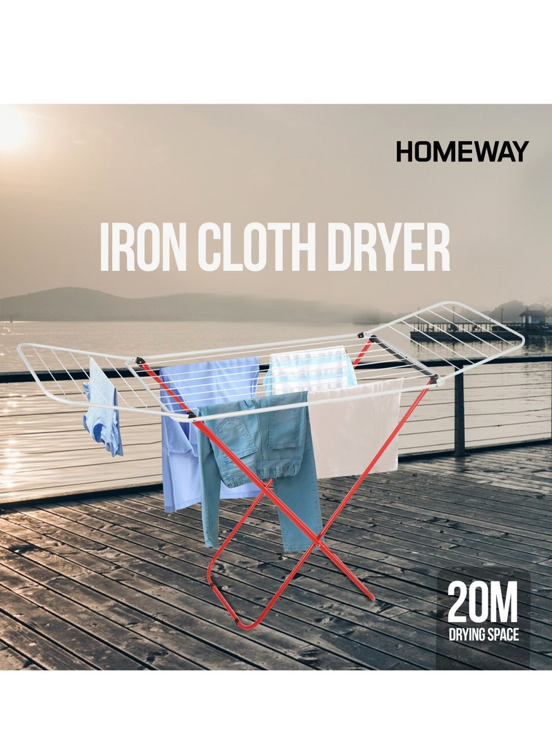Homeway Iron Cloth Dryer 20 M – Heavy-Duty Folding Drying Rack for Efficient Laundry Drying - Image 2