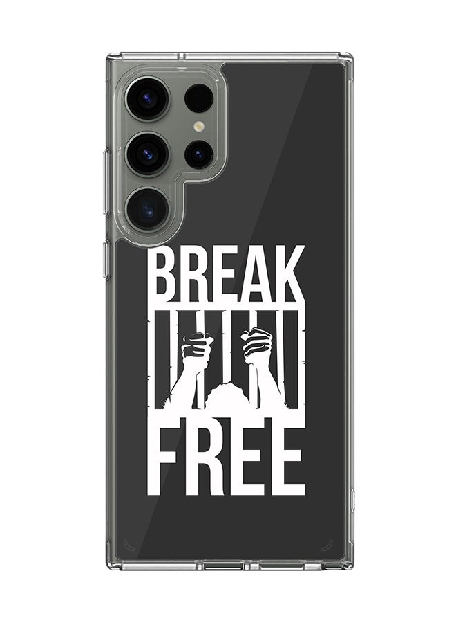 Stylizedd Classic Clear Case for Samsung Galaxy S25 Ultra , Hybrid Soft Case Flexible Edges Anti Drop TPU PC Gel Thin Transparent Cover - Break Free - Image 1