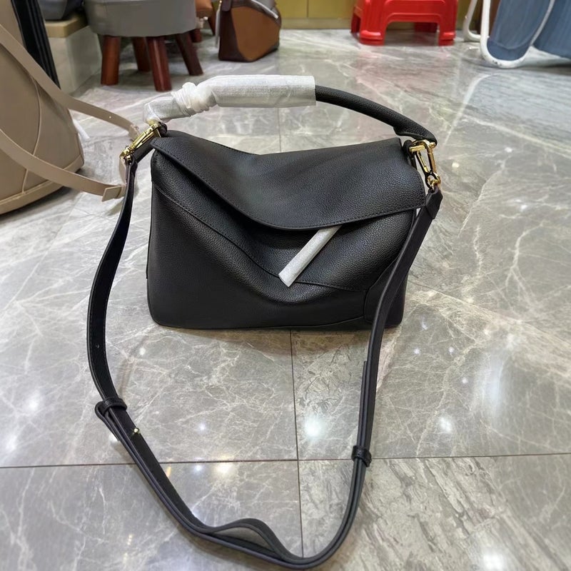 2024 Bag New Handmade Women'S Bag 24Cm Geometric Bag Splicing Bag Pillow Bag Shoulder Crossbody Handbag - Image 2