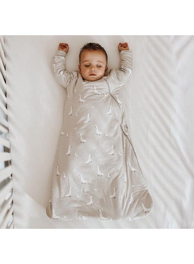 GUNAMUNA Unisex Long Sleeve Sleep Sack, Wearable Sleep Bag for Toddlers and Babies, Soft Rayon, 1.0 TOG, Goose, 18-24 Months - Image 4