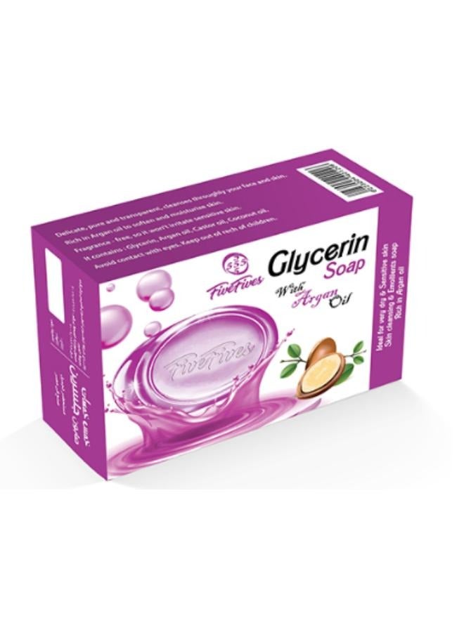 خمس خمسات صابون جلسرين غني بزيت الارجان 100 جرام - Image 3