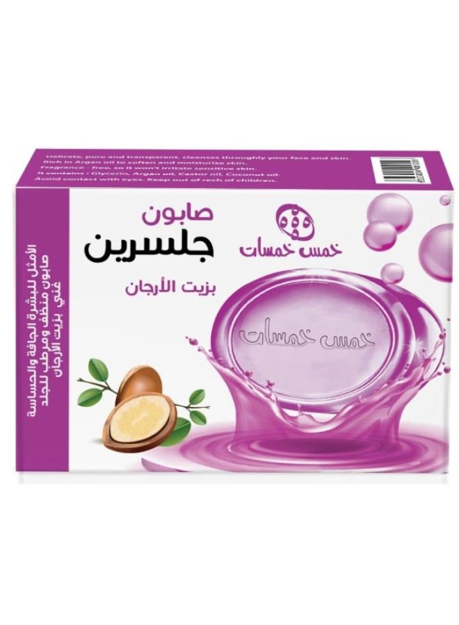 خمس خمسات صابون جلسرين غني بزيت الارجان 100 جرام - Image 1