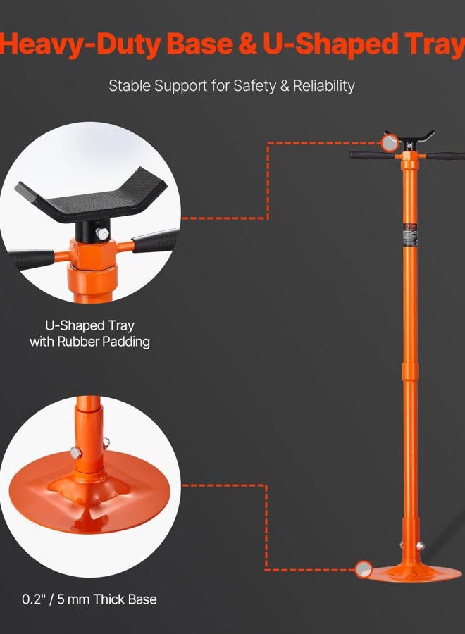 VEVOR Underhoist Support Stand, 3/4 Ton Capacity Under Hoist Jack Stand, Lifting from 52.8 to 76 in, Self-Locking Threaded Screw, Bearing Mounted Spin Handle Pole Jack, Support Vehicle Components - Image 4