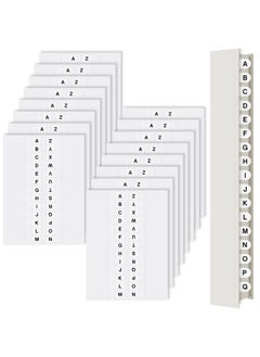 Marspark Permanent Alphabet Tabs Az Tabs Indexes Self Adhesive Page Tabs Small Tabs For Notebooks Letter Tabs Plastic Alphabetical File Dividers Sticky Letters Alphabet Tabs For School Office (416 Pieces)  - Image 2