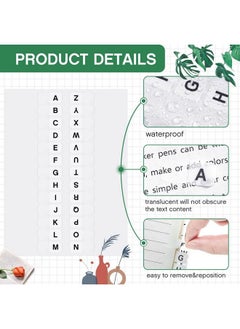 Marspark Permanent Alphabet Tabs Az Tabs Indexes Self Adhesive Page Tabs Small Tabs For Notebooks Letter Tabs Plastic Alphabetical File Dividers Sticky Letters Alphabet Tabs For School Office (416 Pieces)  - Image 4