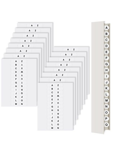 Permanent Alphabet Tabs Az Tabs Indexes Self Adhesive Page Tabs Small Tabs For Notebooks Letter Tabs Plastic Alphabetical File Dividers Sticky Letters Alphabet Tabs For School Office (416 Pieces)