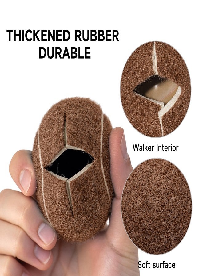 AeloriaStar 12 Pack Walker Tennis Balls - Pre-Cut Tennis Balls for Walker or Furniture Legs, Long Lasting Ski Glides & Pads, Easy Installation, Floor Protectors (Brown) - Image 4