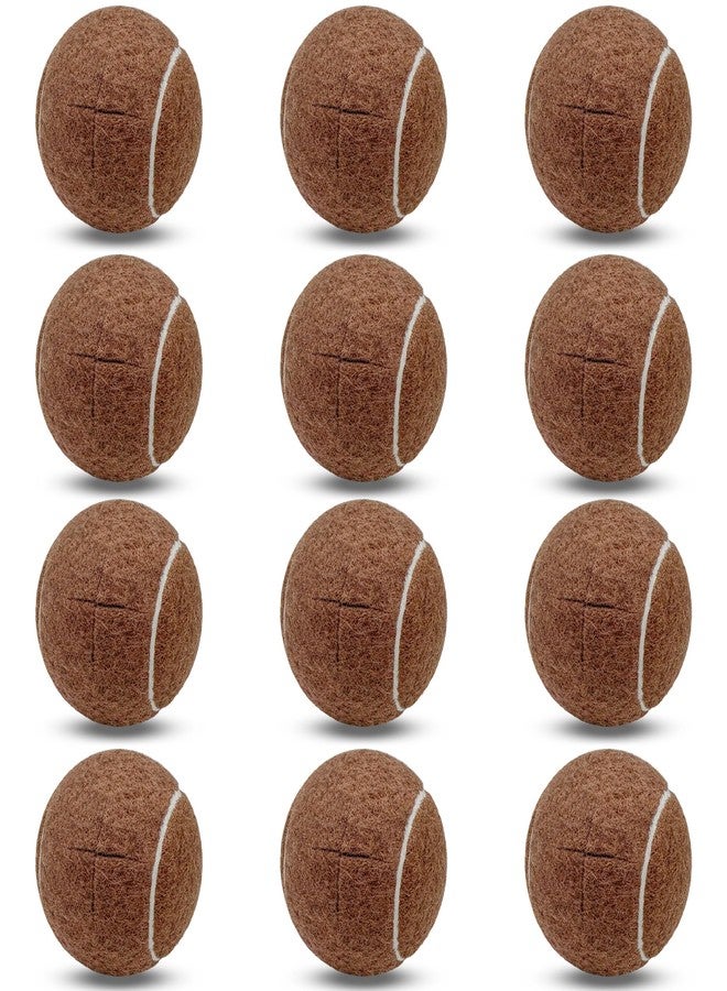 AeloriaStar 12 Pack Walker Tennis Balls - Pre-Cut Tennis Balls for Walker or Furniture Legs, Long Lasting Ski Glides & Pads, Easy Installation, Floor Protectors (Brown) - Image 1