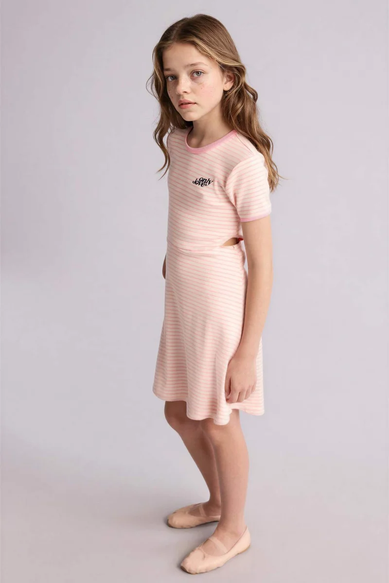 ديفاكتو Striped Cotton Dress
