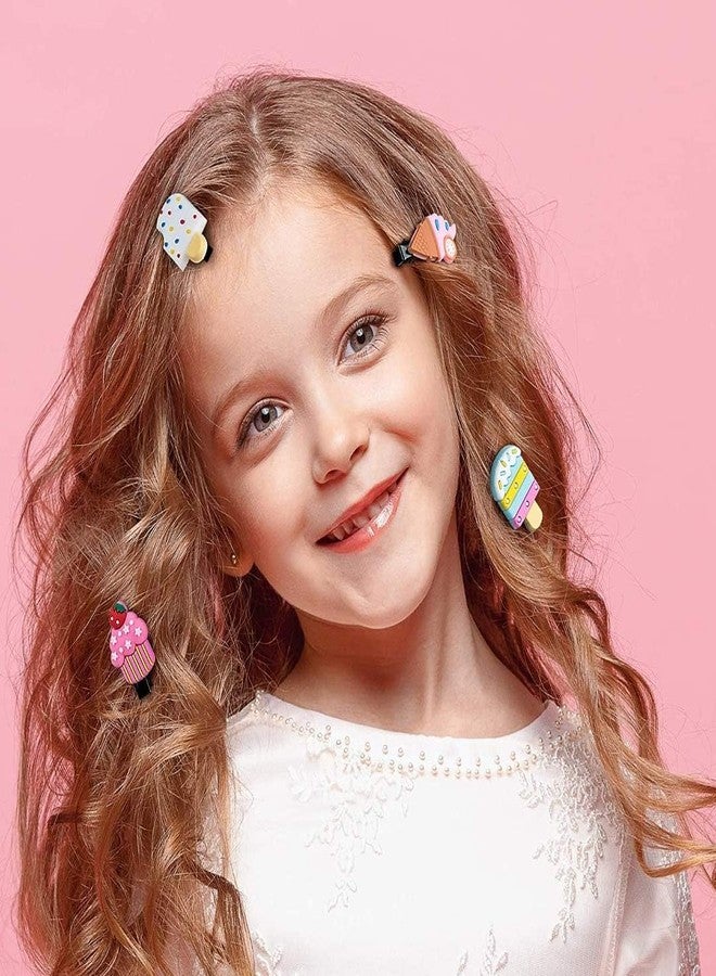 kapimo 30 Pcs Mix Hair Clips for Girls Kids Fancy Cute Hair Accessories Hairclips Patterns Cartoon Fruit Bow (Multicolor) - Image 2