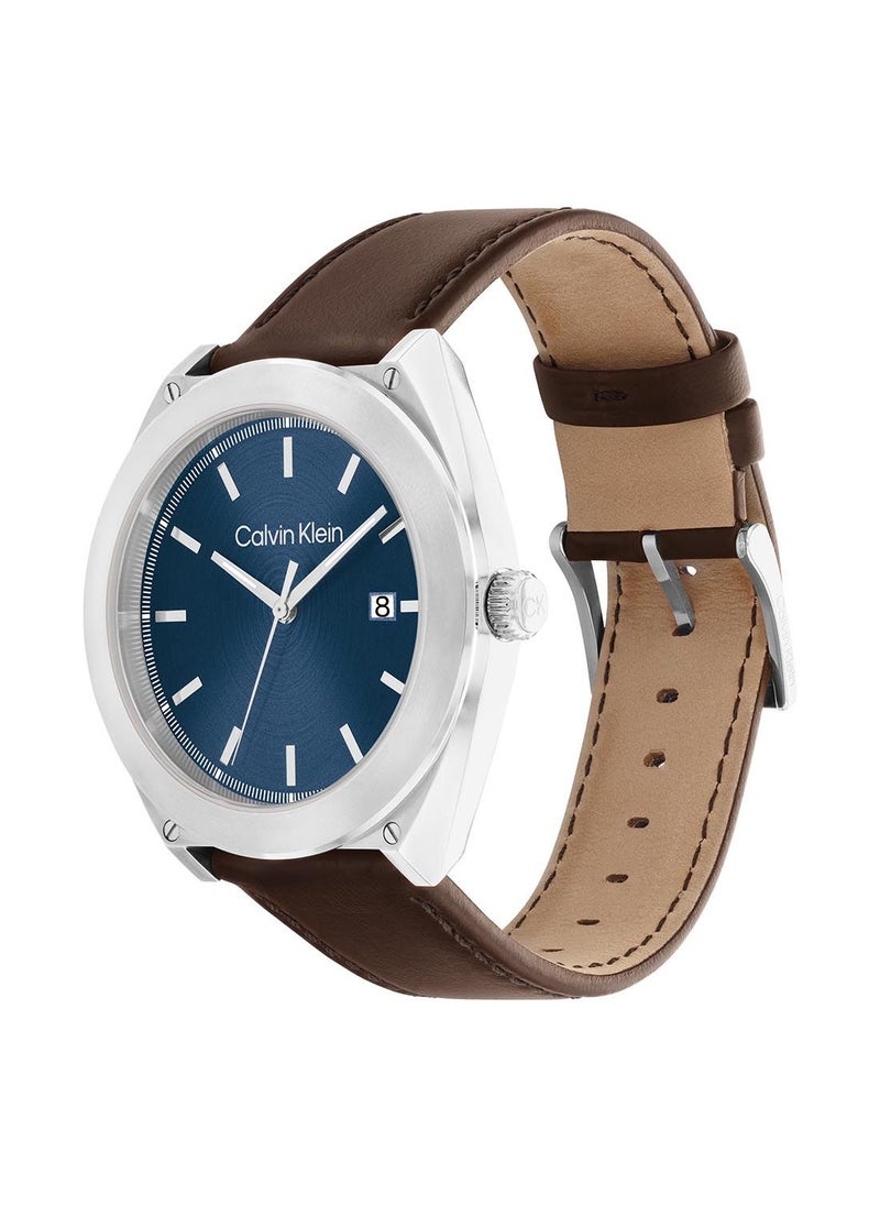 CALVIN KLEIN - Casual Essentials Men's Leather Wrist Watch - 25200200 - Image 1
