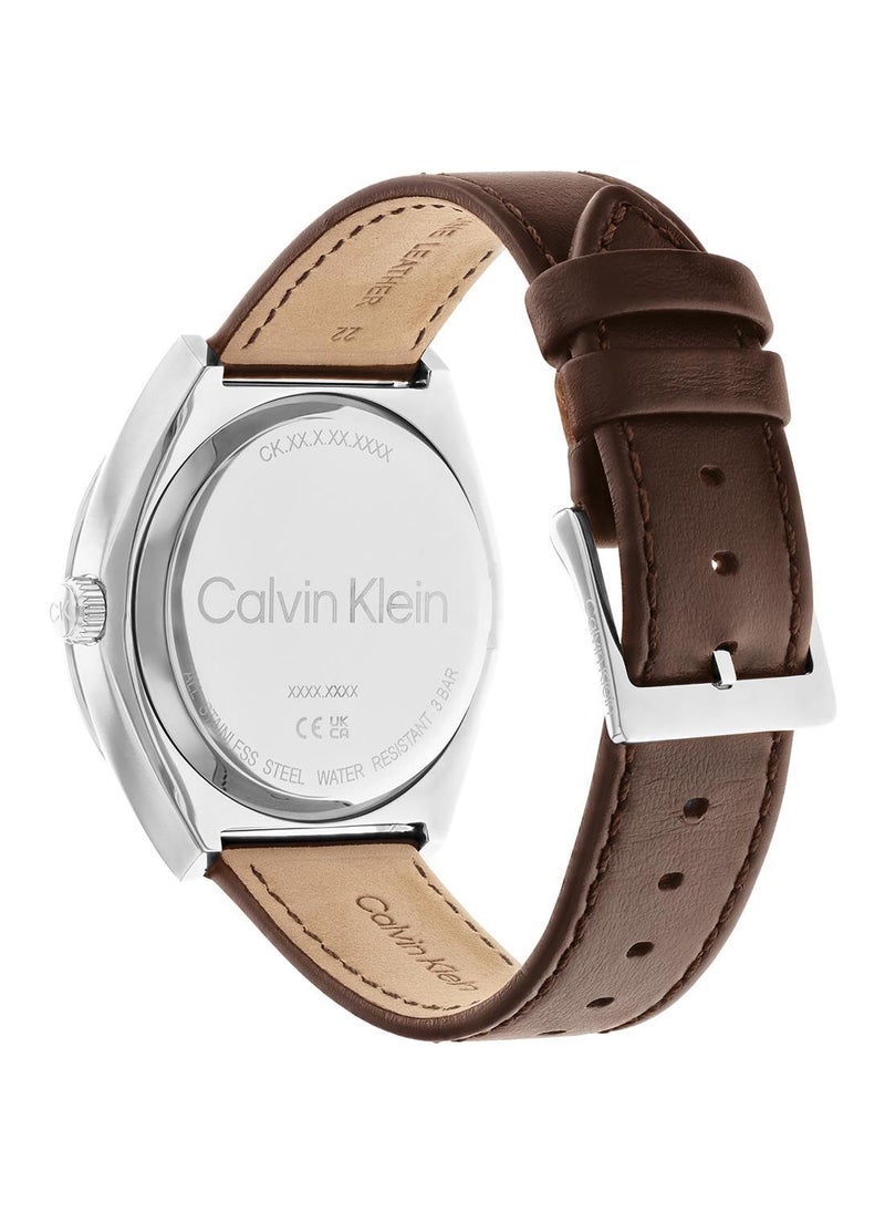 CALVIN KLEIN - Casual Essentials Men's Leather Wrist Watch - 25200200 - Image 1