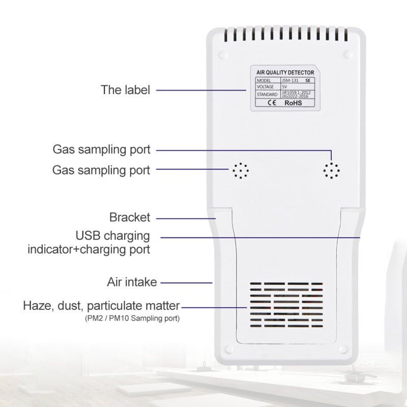 Intelligent Digital LCD Formaldehyde Detector Protable Home Air Quality Meter Carbon Dioxide Detector Gas Analyzer - Image 5