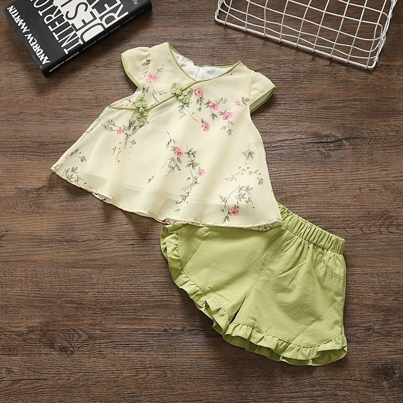 New Style Set for Girls: Tang Suit and Hanfu, Summer Style, Super Fairy-Like Chinese Style Summer Outfit, Retro Set for Toddlers, Children''s Clothing - Image 5