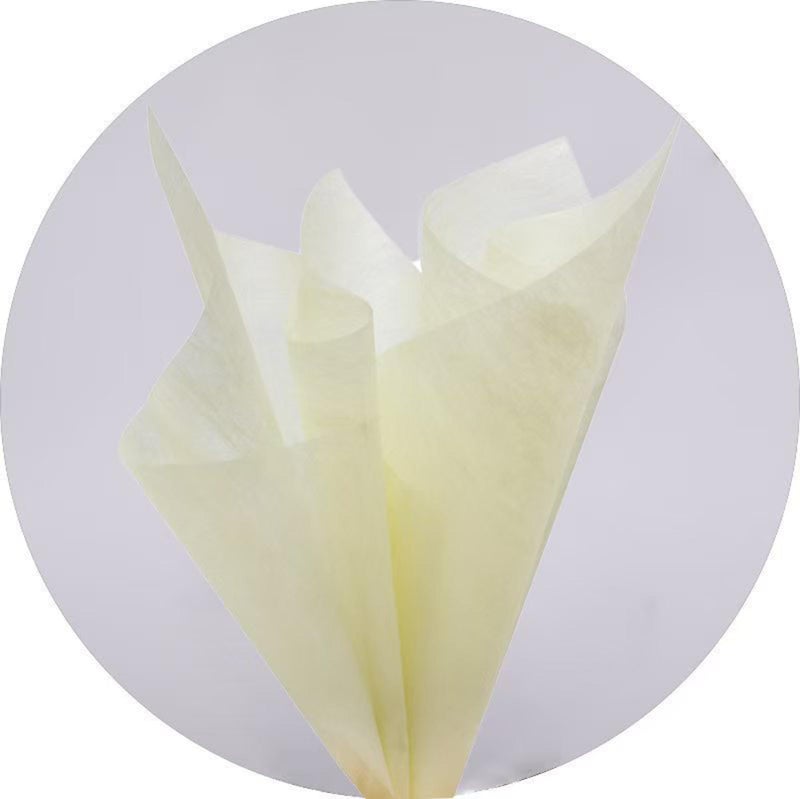 MLSG 96 Sheets Tissue Flower Wrapping Paper Cotton Wrapping Flower Paper Withdrawable Lining Paper Non-woven Waterproof Floral Bouquet Wraps For Florist Packaging Arrangement (Cream White) - Image 1