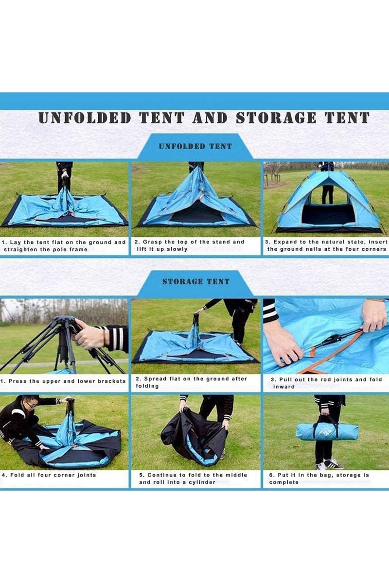 توبيز توبـيـز JSC-42 خيمة قابلة للطي مقاومة للماء، تتسع لـ 2-3 أشخاص، تصميم مقاوم للرياح، سهلة التركيب، مثالية للتخييم، المشي، السفر والأنشطة الخارجية - Image 4