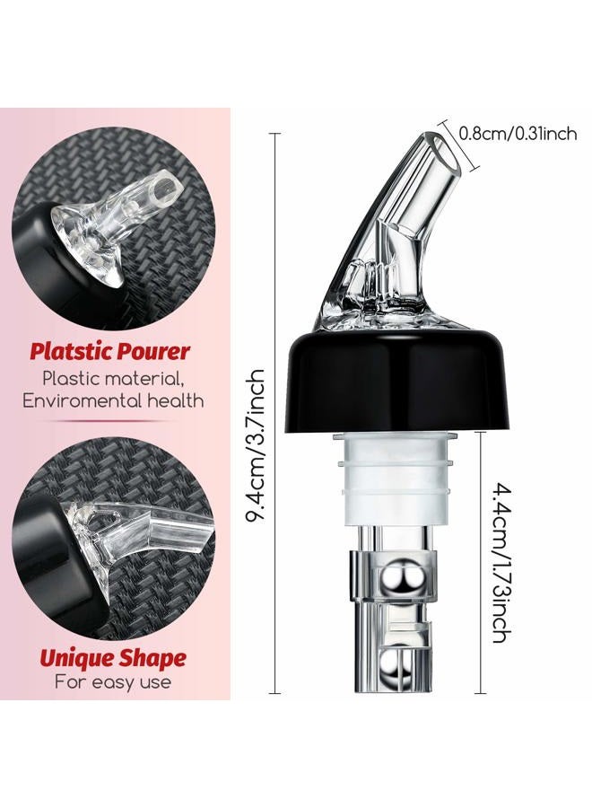 BBTO Automatic Measured Bottle Pourer Spout Liquor Pourers Bottle Jigger Quick Shot Spirit Measure, 1 oz/ 30 ml(Clear, Black,20 Pieces) - Image 3