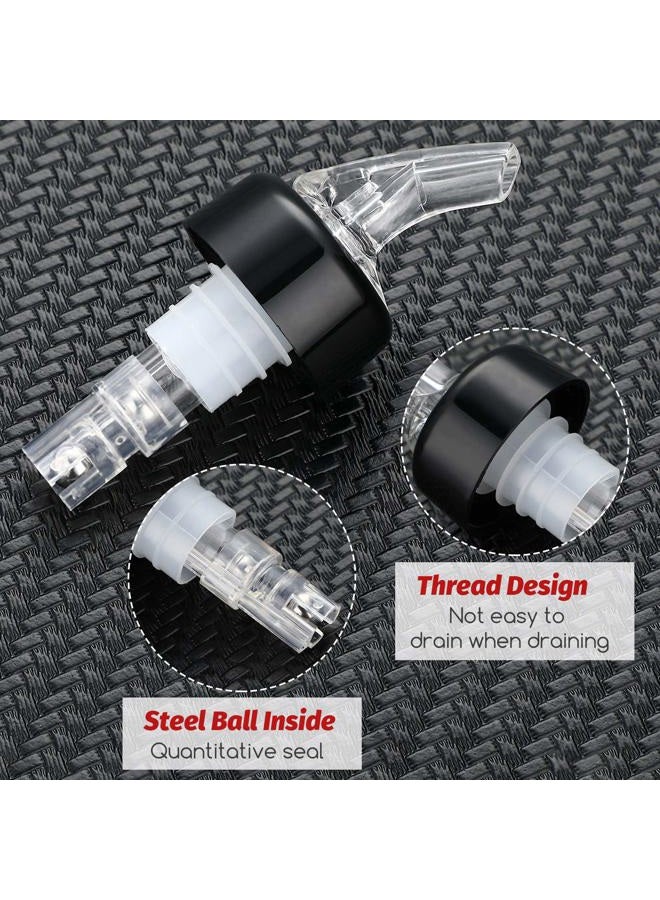 BBTO Automatic Measured Bottle Pourer Spout Liquor Pourers Bottle Jigger Quick Shot Spirit Measure, 1 oz/ 30 ml(Clear, Black,20 Pieces) - Image 4
