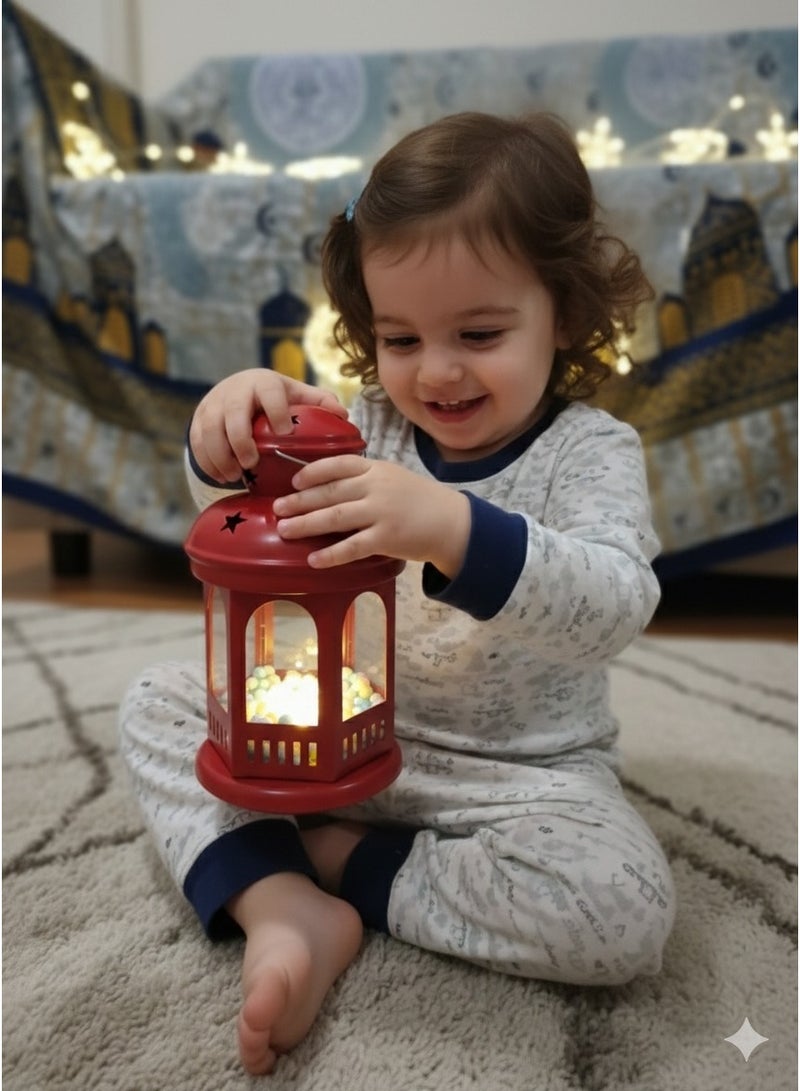 Illuminated plastic Ramadan lantern with Ramadan songs, an elegant seasonal gift for friends and family, beautiful for boys and girls, multi-colored - Image 1