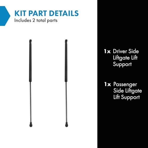 TRQ Driver & Passenger Side Liftgate Lift Support Shock Strut Set Compatible with 2012-2015 Chevrolet Captiva Sport - Image 2