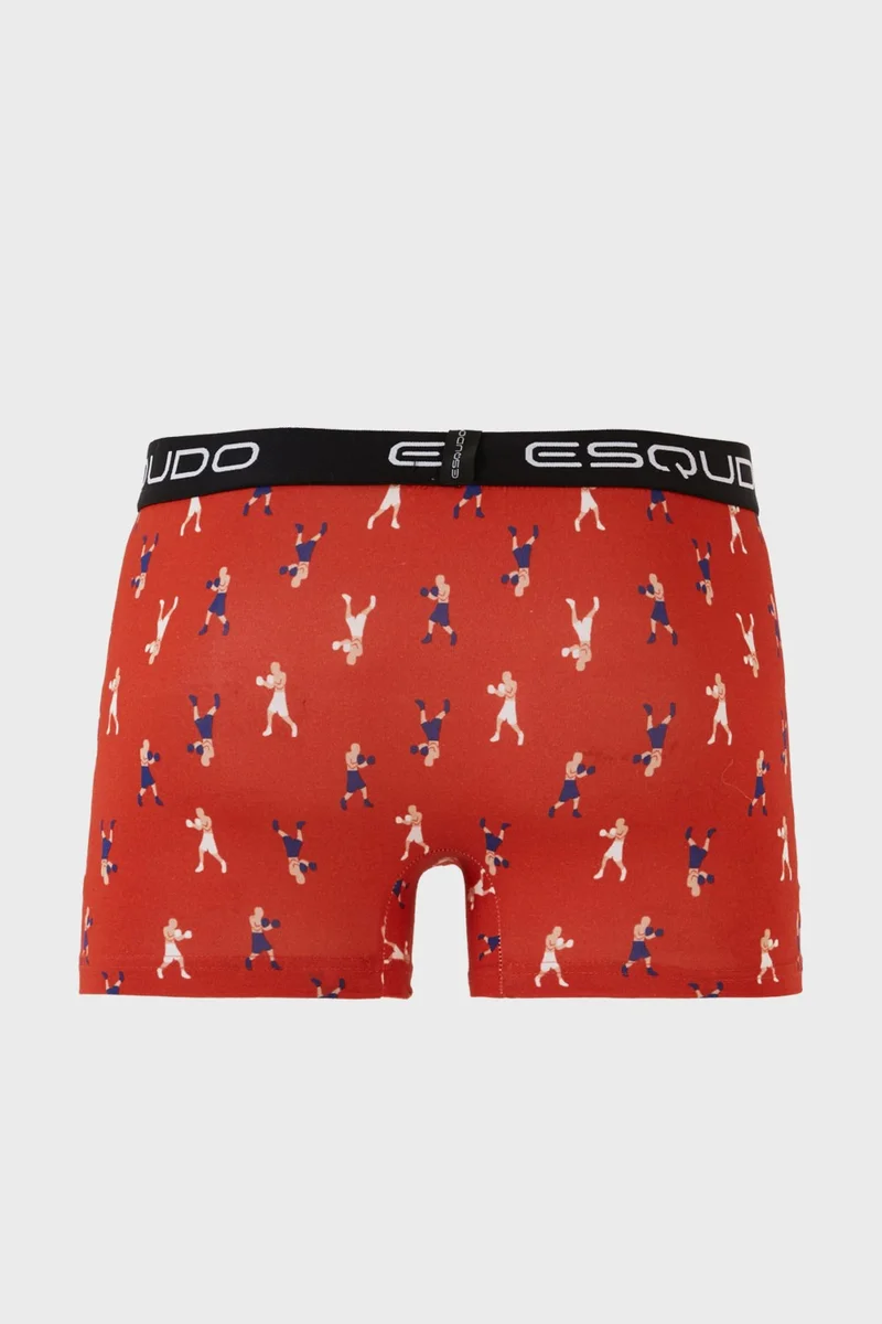 Esqudo Cotton Design Patterned Stretch Boxer Men's Boxer 643003