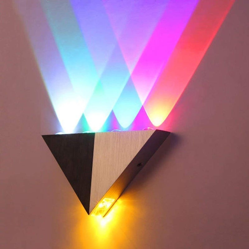 SINOMAN 5W RGB Wall Lamp, Silver Black, Triangular Shape - Image 5