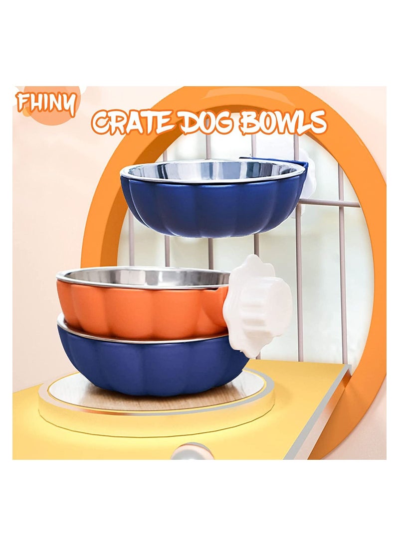 SYOSI - Crate Dog Bowl Removable Stainless Steel Pet Bowl Hanging Food And Water Feeder Puppy Ferret 2 Pack - Image 1