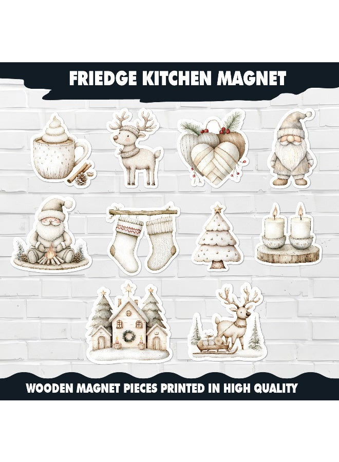 طقم مغناطيس الثلاجة الخريفي مكون من 10 قطع – مغناطيسات زخرفية أنيقة بتصاميم أوراق الشجر واليقطين ولمسات خريفية لتزيين الثلاجة والمطبخ والديكور المنزلي، ديكور موسمي لخريف دافئ، مناسب للمطبخ والثلاجة والديكور الداخلي - Image 2