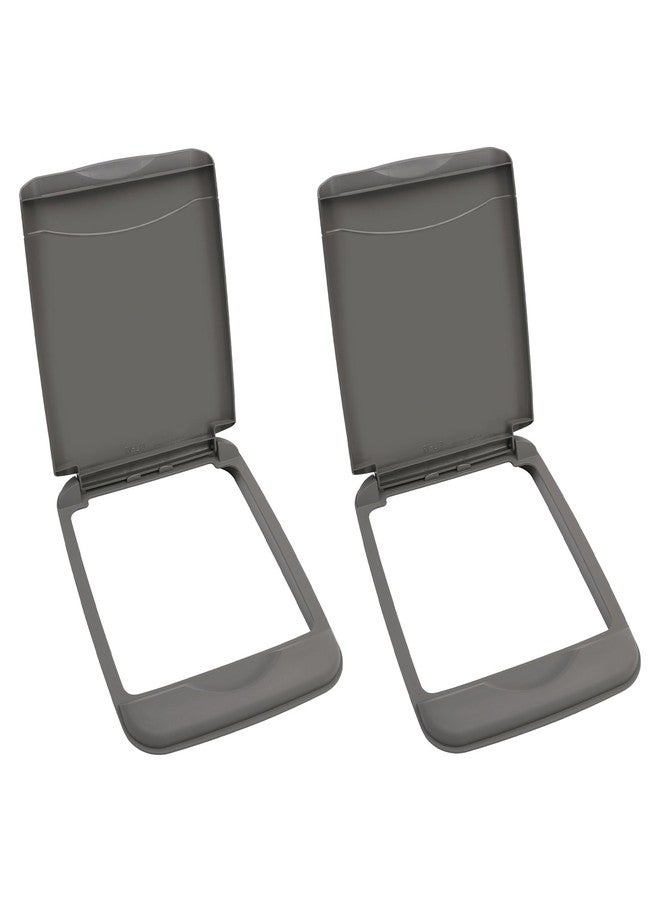Rev-A-Shelf 35 Qt Under Sink Garbage Can Lid, Kitchen and Bathroom Cabinet, Replacement Plastic Trash Bin Lid Only, Gray, RV-35-LID-13-1-40, 2 Pack - Image 1