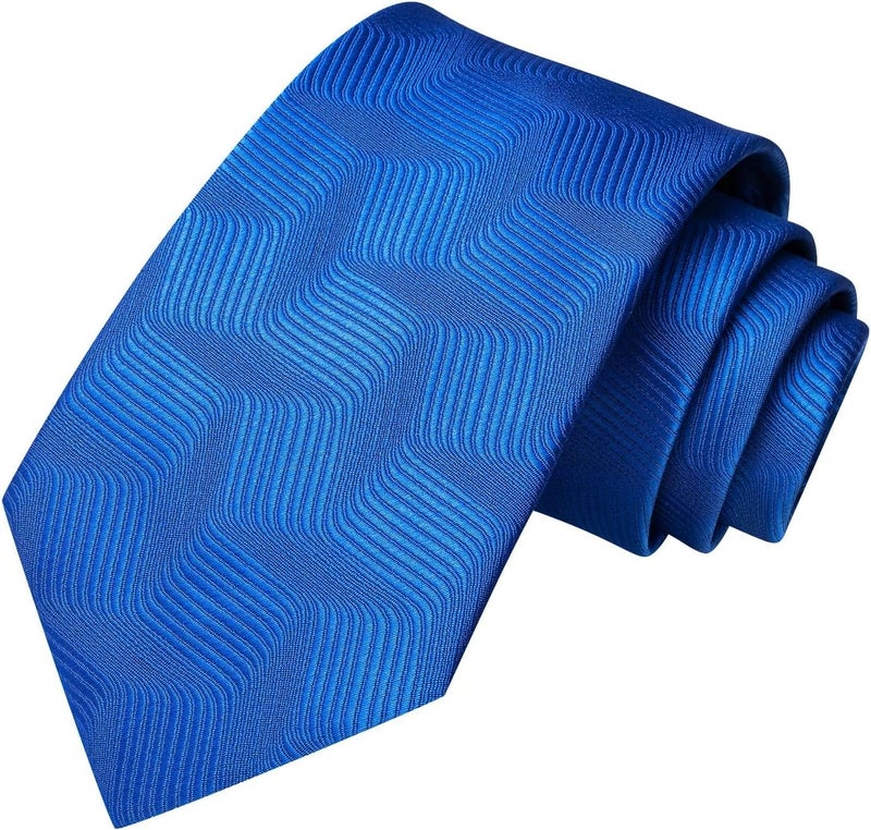 Dubulle Mens Paisley Striped Tie WOVEN Necktie for Men and Handkerchief Cufflinks Set Wedding Formal Business - Image 2