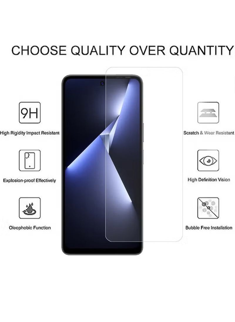 Generic 2 Pack TECNO POVA 5 Screen Protector With Glass Tempered Bubble Free With Anti-Scratch With Anti-Fingerprint With 9H Hardness 2.5D Curved Edge Screen Protection  - Image 2
