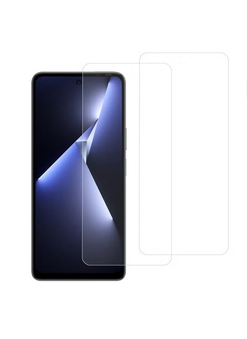 Generic 2 Pack TECNO POVA 5 Screen Protector With Glass Tempered Bubble Free With Anti-Scratch With Anti-Fingerprint With 9H Hardness 2.5D Curved Edge Screen Protection  - Image 1
