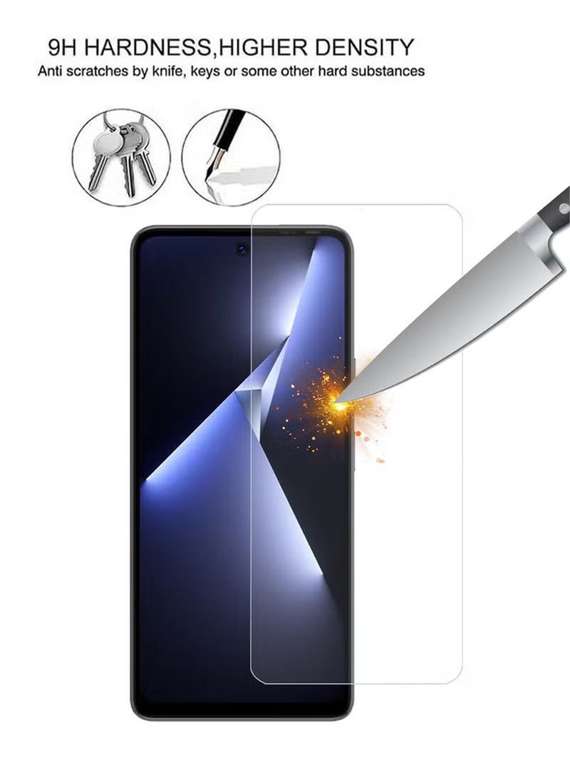 Generic 2 Pack TECNO POVA 5 Screen Protector With Glass Tempered Bubble Free With Anti-Scratch With Anti-Fingerprint With 9H Hardness 2.5D Curved Edge Screen Protection  - Image 4