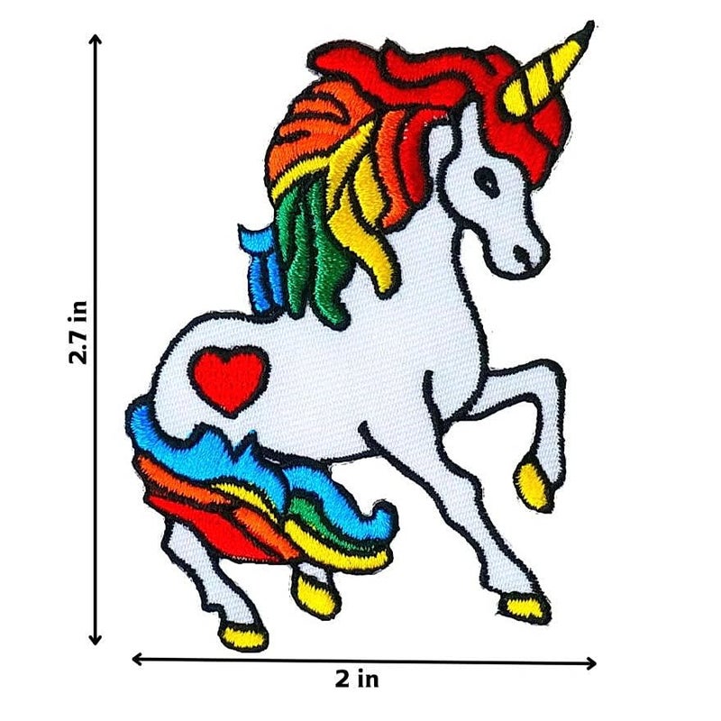Graphic Dust Unicorn Iron on Patch Applique Cartoon Cute Horse Fantasy Backpack Jacket Clothing - Image 2