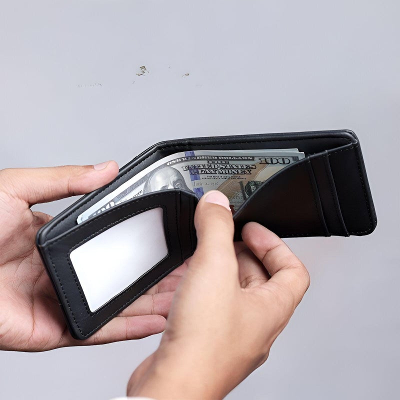 Compact Wallet - Handheld Short Folding Wallet, Waterproof PU Leather Card Holder for Men, Fashionable Pocket Money Purse and Card Organizer, Slim, Secure, Durable Everyday Carry (3PCS) - Image 4